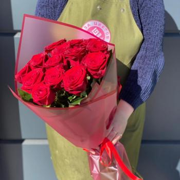 Красные розы 60 см 15 шт. (Россия) артикул букета - 54999iz