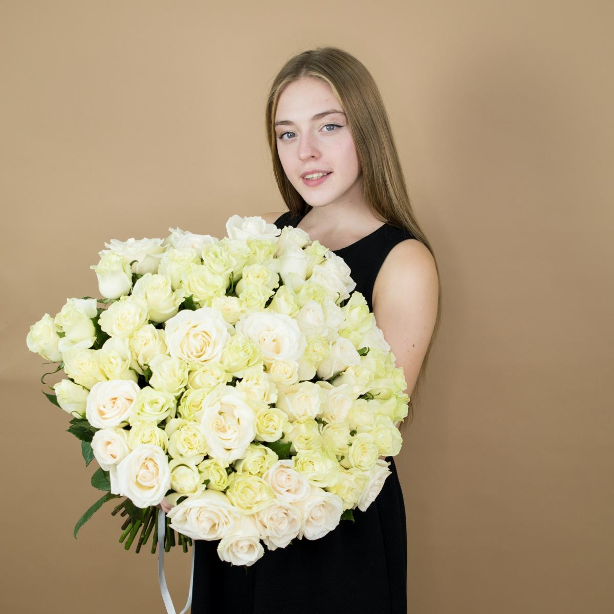 Эквадорская белая роза 40 см