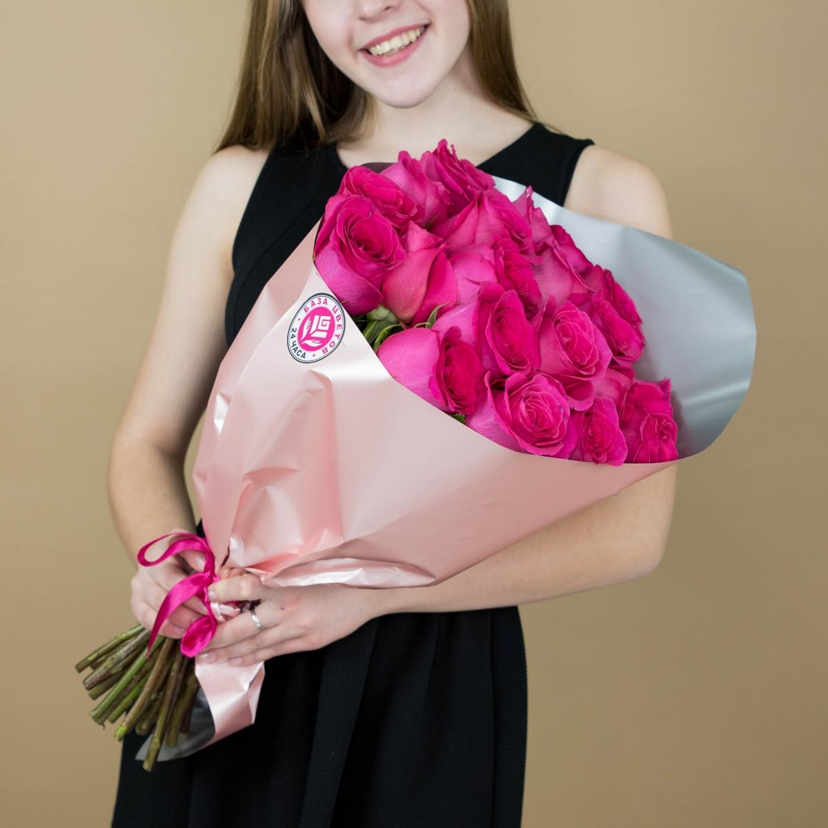 Букет из розовых роз 21 шт. (40 см) Артикул  14499izh