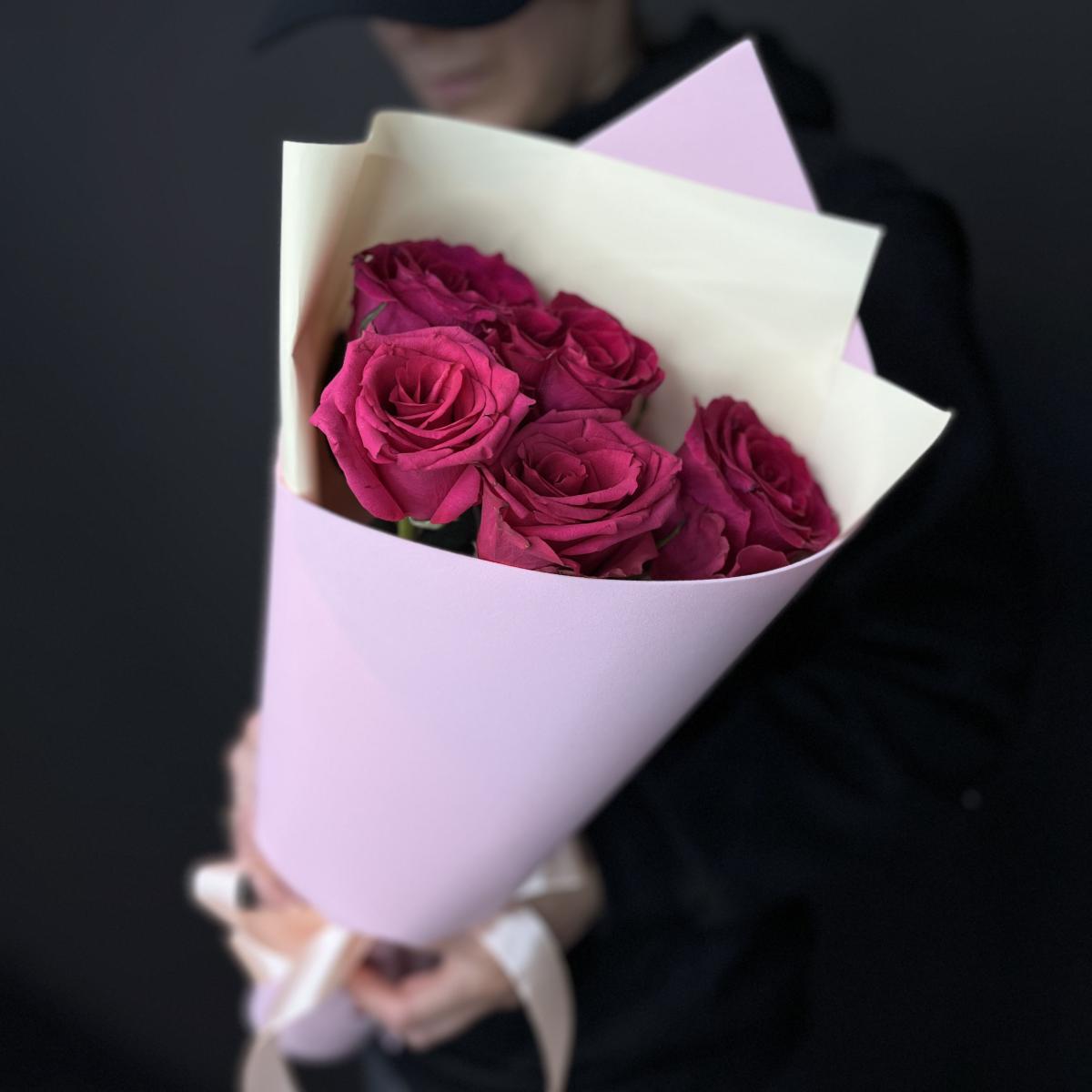 Розы 40 см (Эквадор) розовые 