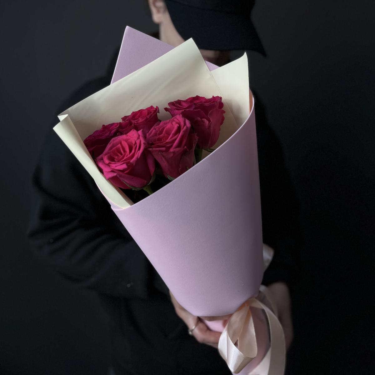 Розы 40 см (Эквадор) розовые 